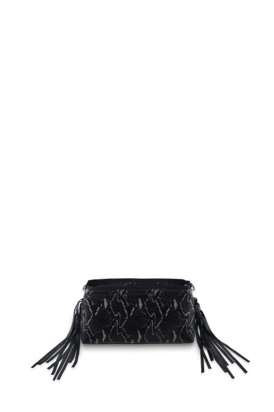 Handbag Snake/Stripes Black