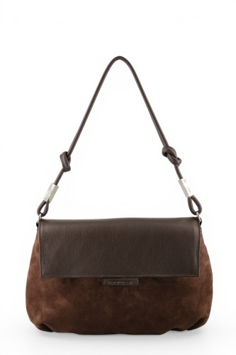 SOFT BAG L Dark Brown Velvet